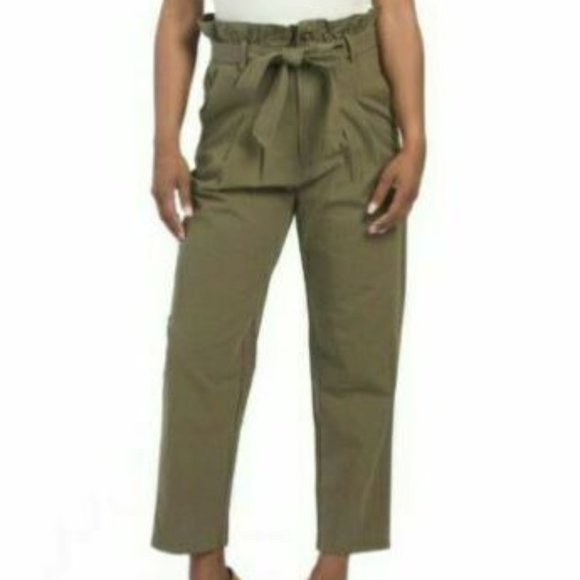 7 For All Mankind Pants with Tie Belt NWT - Picture 1 of 6